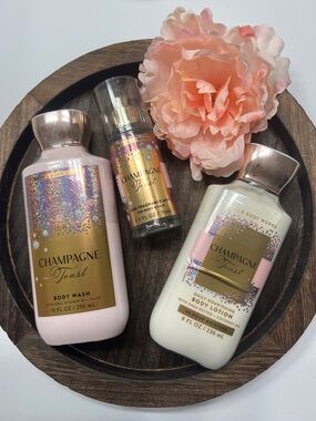 NWT Bath & Body Works Champagne Toast Set - Full Size and Mini
